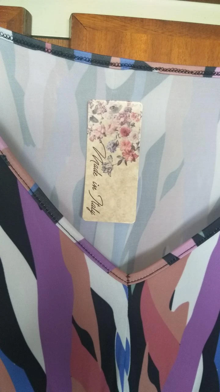 Vestido longo de verão – Made in Italy – tamanho L/XL - tecido de viagem – photo 3